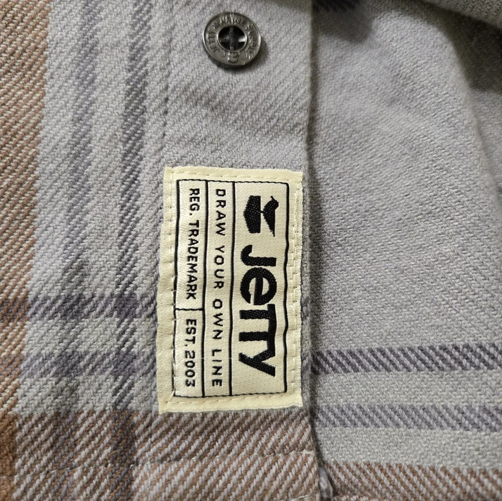 Men's Plaid Casual Button Down Shirt - Gray and Brown - Picture 5 of 8